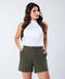 Khaki Pleated Short
