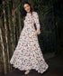 Cherry Printed Long Sleeve Maxi Dress