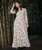 Cherry Printed Long Sleeve Maxi Dress