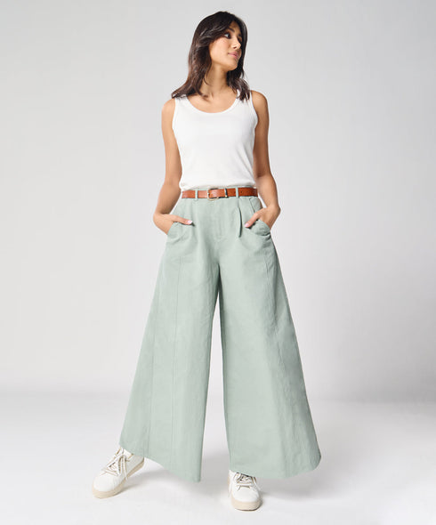 Flair Light Blue Twill Pant