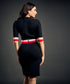 Waist Band Contrast Ponte bodycon dress
