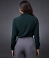 Side Pintuck Green Top