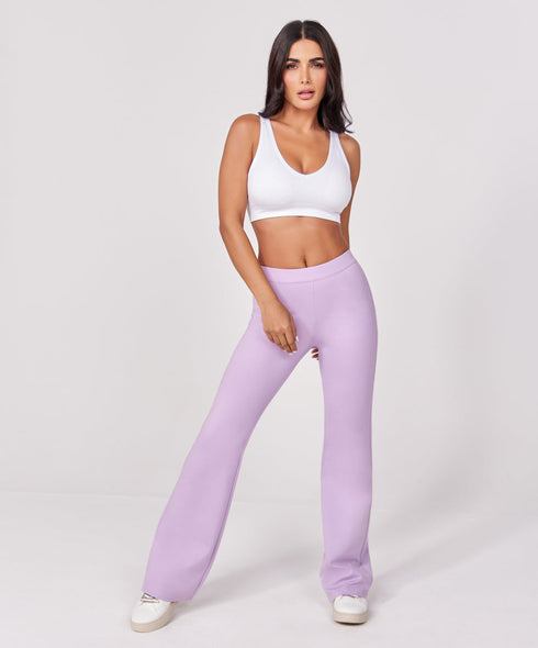 Ponte Flared Light Purple Pant