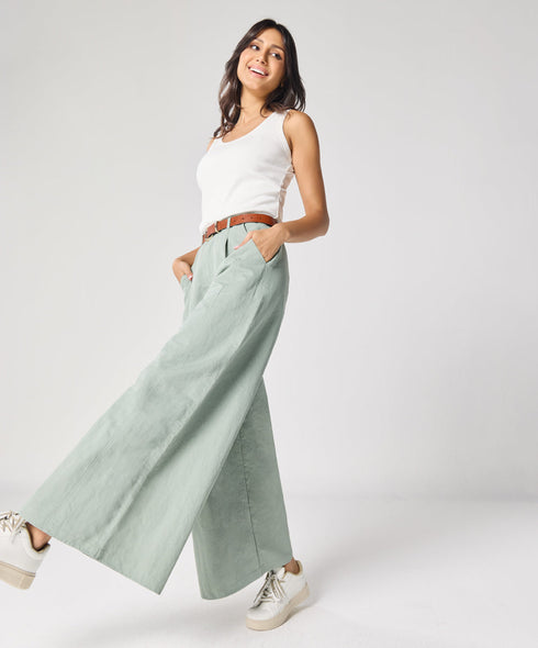 Flair Light Blue Twill Pant