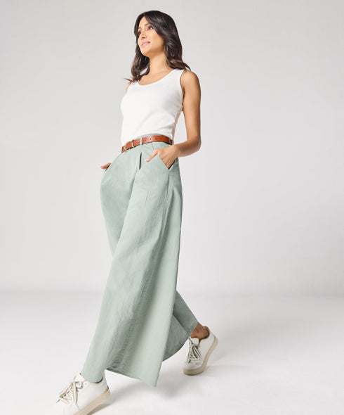 Flair Light Blue Twill Pant