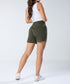 Khaki Pleated Short