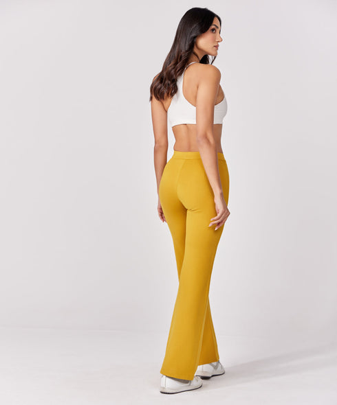 Ponte Flared Yellow Pant