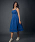 Denim Sweetheart Dress With Wide Straps