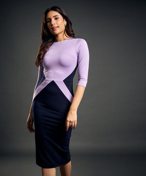 Detailed bodycon Ponte dress