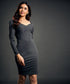 Ponte Shift Grey Dress