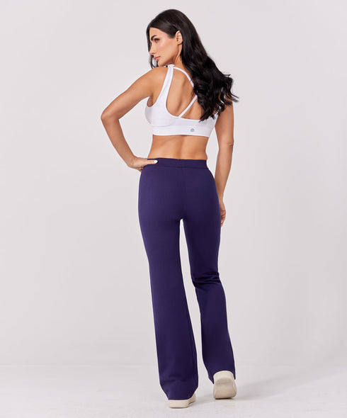 Ponte Flared Purple Pant
