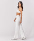 Ponte Flared White Pant