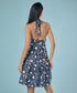 Halter Neck Printed Mini Dress