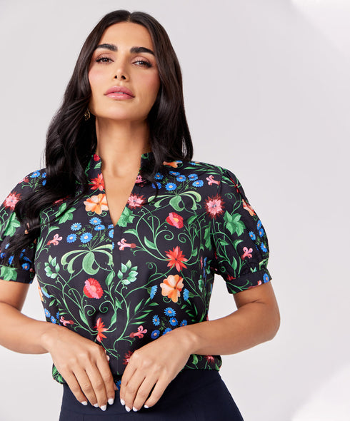 Short Sleeve Printed Top