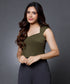 Olive Sweetheart neck top