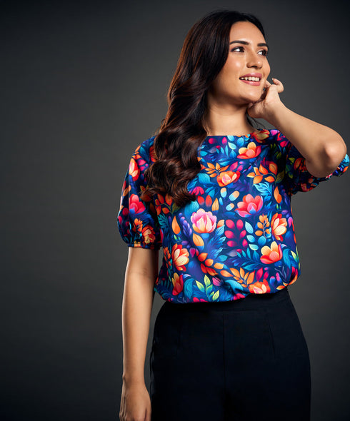 Short Sleeve Printed Top