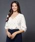 Printed Vneck Half sleeve top