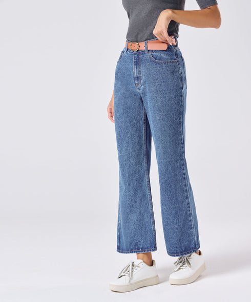 Relaxed Mid Wash Denim