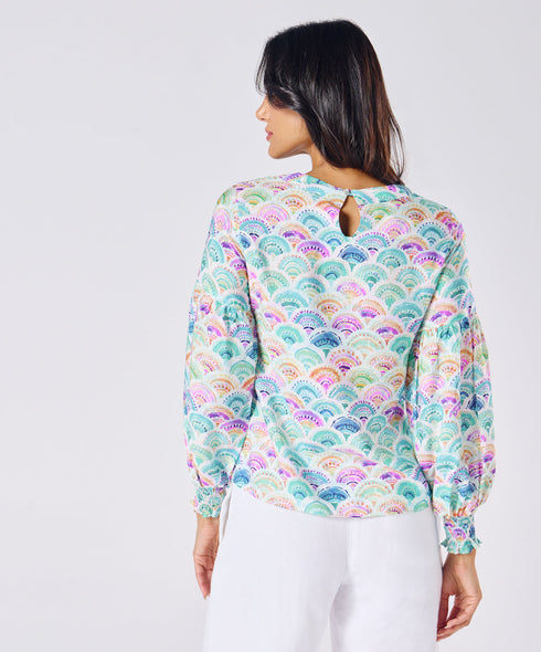 Long Sleeve Shell Printed Top