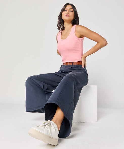 Flair Navy Blue Twill Pant