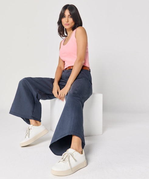 Flair Navy Blue Twill Pant