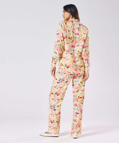 Floral Printed Cord Set- Top