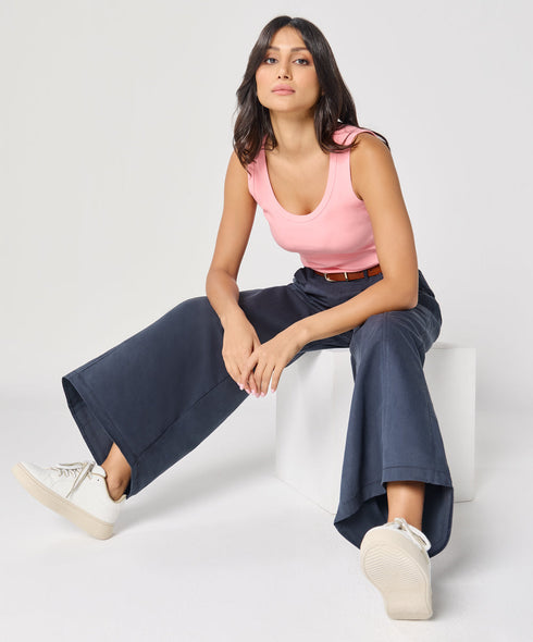 Flair Navy Blue Twill Pant