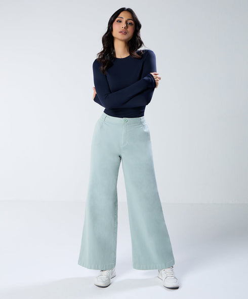 Mint Green Twill Pant