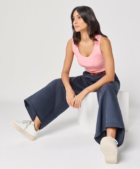 Flair Navy Blue Twill Pant