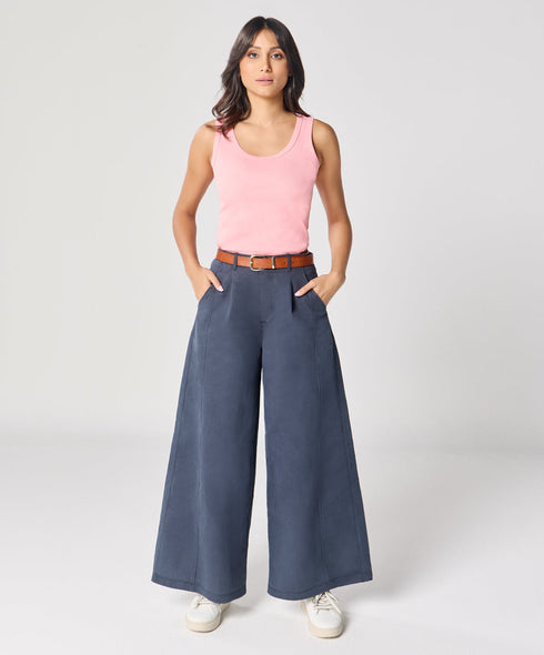 Flair Navy Blue Twill Pant