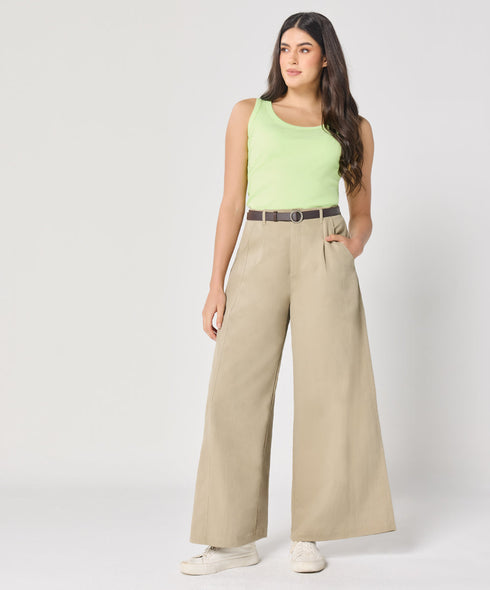 Flair Dark Beige Twill Pant