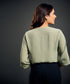 York Frilled Long Sleeve Green Top