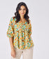 Vneck Printed Half Sleeve Top