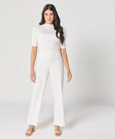 White Flared Formal Pant