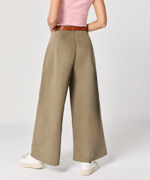 Flair Drak Green Twill Pant