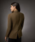 Long Sleeve Formal Blazer With Pockets-Brown
