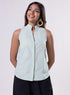Sleeveless High Neck Cotton Top