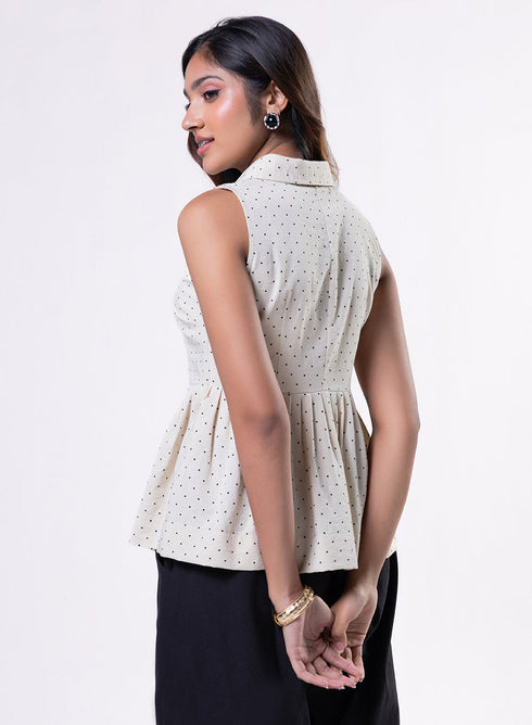 Halter Neck Peplum Top