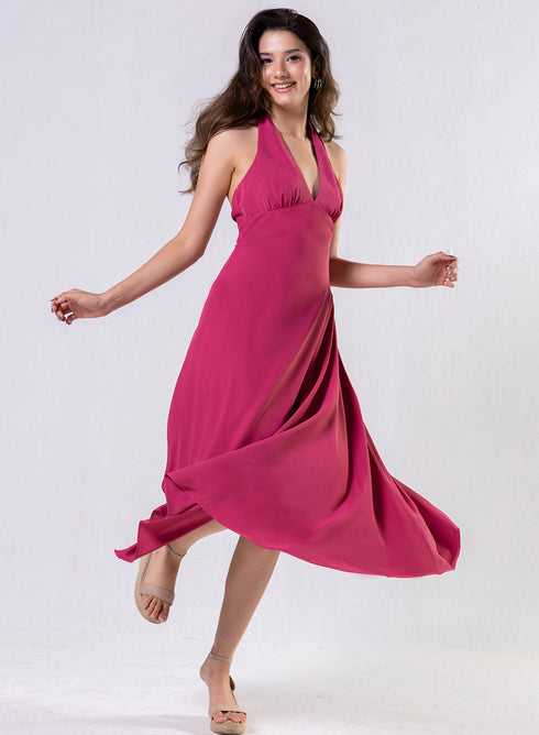 Sleeveless Empired Line Chiffon Dress
