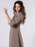 Front Buttoned Solid Chiffon Dress