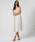 Deep Vneck White Dress