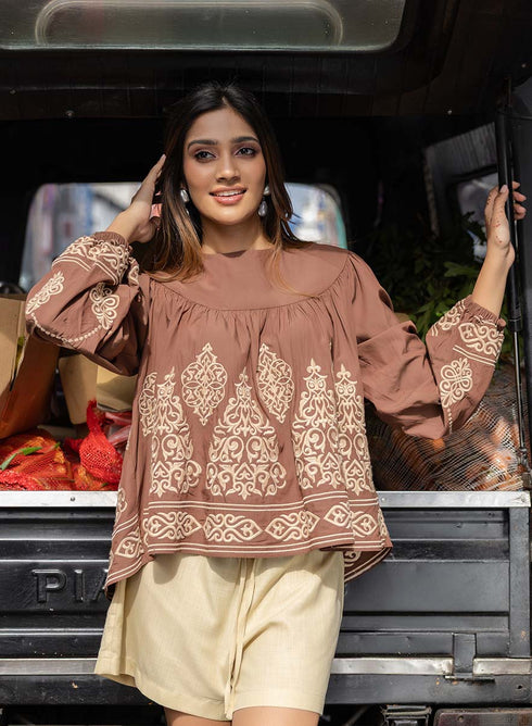 Bold Embroidered Top