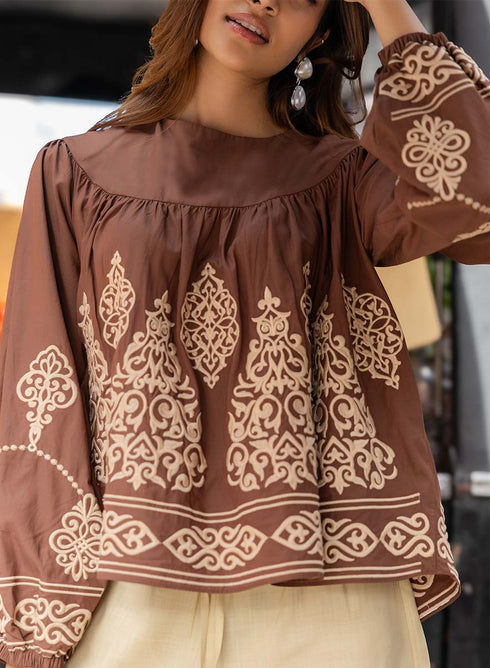 Bold Embroidered Top