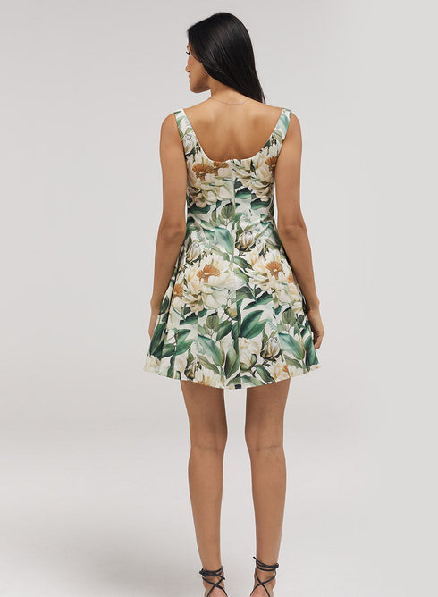 Scoop Neck Printed Dress