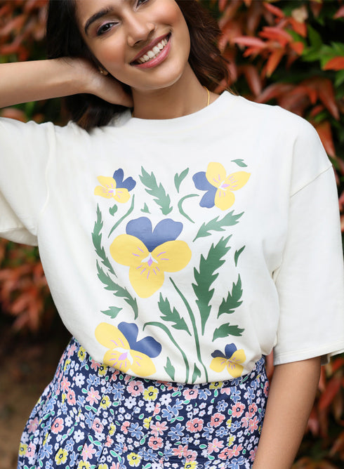 Orchid Printed Oversized T-shirt