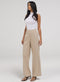 Flared Leg Formal Pant - Beige