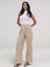 Flared Leg Formal Pant - Beige