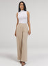 Flared Leg Formal Pant - Beige