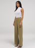 Flared Leg Formal Pant - Dark Beige