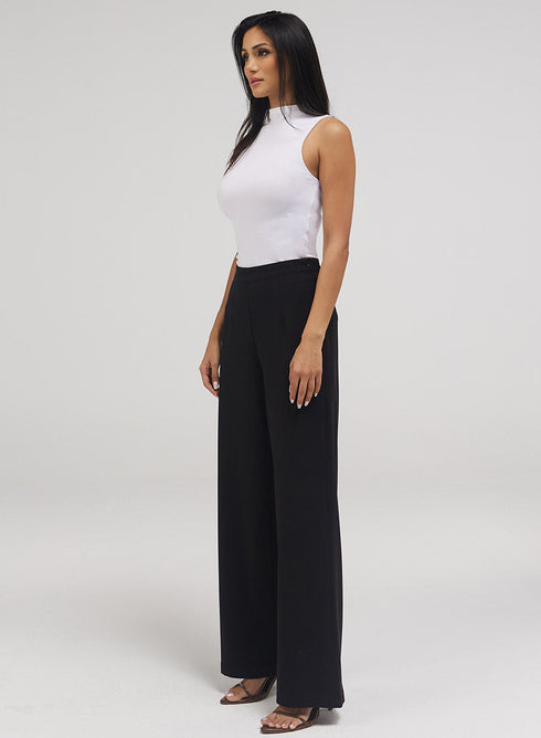 Flared Leg Formal Pant- Jet Black